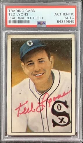 Ted Lyons Signed 1982 Diamond Classics #41 Card Sox Autograph HOF PSA/DNA - Baseball Slabbed Autographed Cards in Saudi Arabia