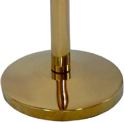 Gold Taper Top Decorative Rope Safety Queue Stanchion Barrier with Domed Base in 3 pcs Set, VIP Crowd Control (72" White Velvet) in Saudi Arabia