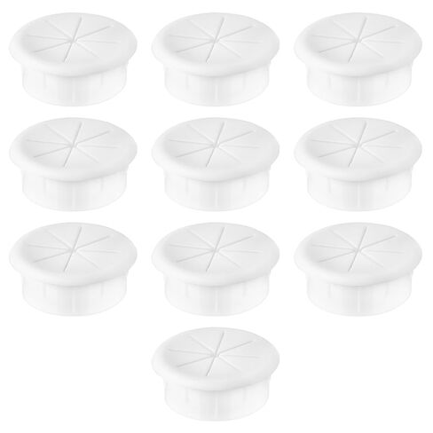 2" White Desk Grommet, JTemgle Flexible Cable Grommet Rubber Cable Hole Cover Wire Organizer Caps Desktop Cord Management for Home Office TV Stands Tabletops, 10 Pieces in Kuwait
