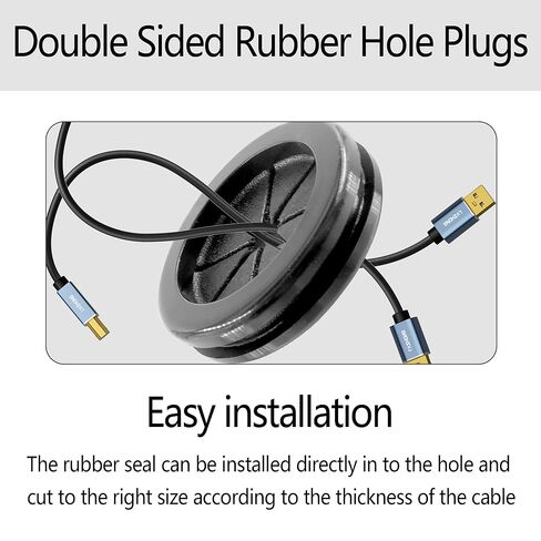 4PCS 1.4 Inch Rubber Grommets, 1.25Inch Drill Hole Double-Sided Hole Plugs for Wire, Cable Protection, Firewall in Saudi Arabia