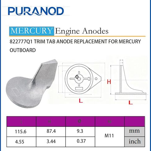 822777Q1 استبدال أنود علامة التبويب لـ Mercury Outboard in Kuwait