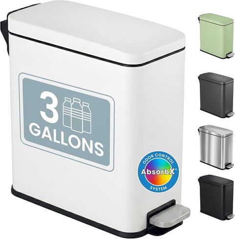 Itouchless 2.5 Gal Sensor الحمام علبة القمامة مع الغطاء والرائحة ، والفولاذ المقاوم للصدأ سلة النفايات الصغيرة 10 لتر ، تشمل حزمة عطر المعطر الهواء ، غرفة نوم المكتب المنزلي غرفة نوم in Kuwait