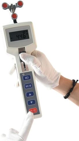 مقياس شد الخيوط المحمول باليد، مقياس شد الأسلاك والخيوط الرقمي، جهاز قياس شد الأسلاك المعدنية مع نطاق شد من 4 إلى 200.0 نيوتن، وظيفة تعديل السماكة، وظيفة اتصال USB in Kuwait