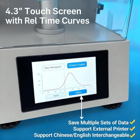 Automatic Liquid Surface Tensiometer 0-1000mN/m, 0.01mN/m Precision Dual Test Methods-Du Nouy Ring & Wilhelmy Plate, 4.3" Touch Screen, Data Storage/Print for Lab/Industry/Food Testing 110V in Kuwait