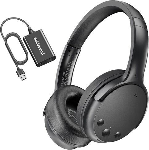 Holdsound Wireless Headphones for TV Watching - BKM600 Wireless TV Headphones with Bluetooth USB Transmitter(Optical, AUX, RCA and USB Output), Plug and Play, Enhanced Volume, Lightweight in Kuwait