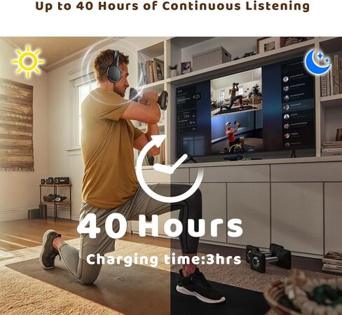 Holdsound Wireless Headphones for TV Watching - BKM600 Wireless TV Headphones with Bluetooth USB Transmitter(Optical, AUX, RCA and USB Output), Plug and Play, Enhanced Volume, Lightweight in Kuwait