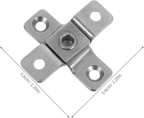 VALICLUD 2 قطعة من الفولاذ المقاوم للصدأ مفصلات محورية لعزم دوران التخميد 2 نيوتن متر أجهزة باب مخفية شديدة التحمل للخزانات والنوافذ مع عمود تحديد المواقع قابل للتعديل in Kuwait