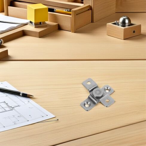 VALICLUD 2 قطعة من الفولاذ المقاوم للصدأ مفصلات محورية لعزم دوران التخميد 2 نيوتن متر أجهزة باب مخفية شديدة التحمل للخزانات والنوافذ مع عمود تحديد المواقع قابل للتعديل in Kuwait