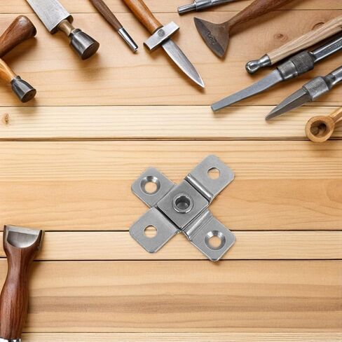 VALICLUD 2 قطعة من الفولاذ المقاوم للصدأ مفصلات محورية لعزم دوران التخميد 2 نيوتن متر أجهزة باب مخفية شديدة التحمل للخزانات والنوافذ مع عمود تحديد المواقع قابل للتعديل in Kuwait