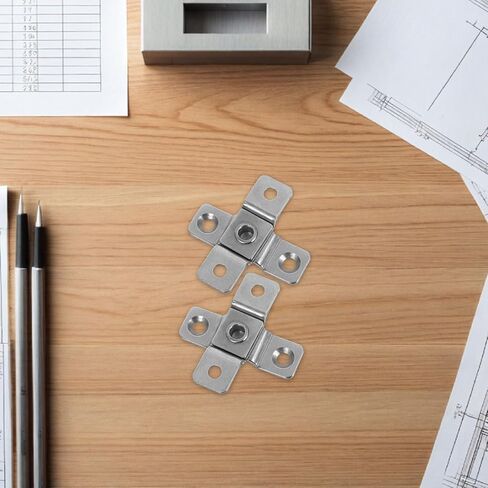 VALICLUD 2 قطعة من الفولاذ المقاوم للصدأ مفصلات محورية لعزم دوران التخميد 2 نيوتن متر أجهزة باب مخفية شديدة التحمل للخزانات والنوافذ مع عمود تحديد المواقع قابل للتعديل in Kuwait