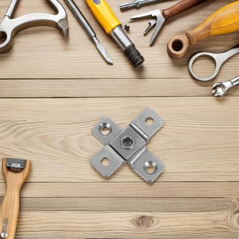 VALICLUD 2 قطعة من الفولاذ المقاوم للصدأ مفصلات محورية لعزم دوران التخميد 2 نيوتن متر أجهزة باب مخفية شديدة التحمل للخزانات والنوافذ مع عمود تحديد المواقع قابل للتعديل in Kuwait