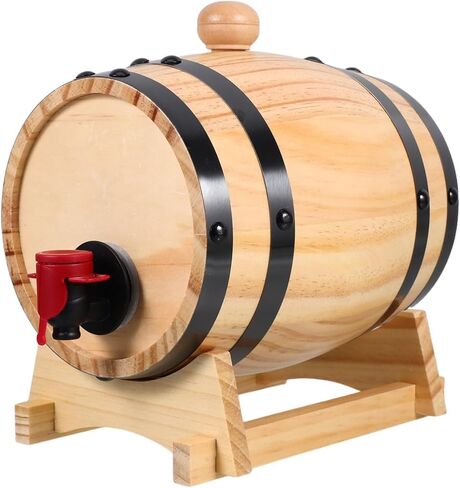 PRETYZOOM Whiskey Barrel Dispenser Oak Aging Barrel with Spigot Tap Unique Decorative Container for Serving Beer Wine Bar Versatile Beverage Storage in Saudi Arabia