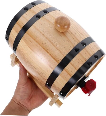 PRETYZOOM Whiskey Barrel Dispenser Oak Aging Barrel with Spigot Tap Unique Decorative Container for Serving Beer Wine Bar Versatile Beverage Storage in Saudi Arabia