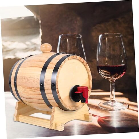 PRETYZOOM Whiskey Barrel Dispenser Oak Aging Barrel with Spigot Tap Unique Decorative Container for Serving Beer Wine Bar Versatile Beverage Storage in Saudi Arabia