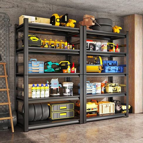 Garage Shelving Unit and Storage-Easy Assembly Metal Shelves 5-Tier Rack|Heavy-Duty Adjustable Shelf|Steel Shelves for Industrial, Warehouse, Basement (35.4" W*15.8" D*72" H) in Saudi Arabia