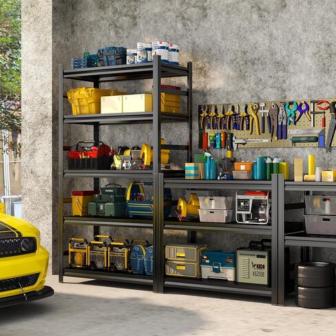 Garage Shelving Unit and Storage-Easy Assembly Metal Shelves 5-Tier Rack|Heavy-Duty Adjustable Shelf|Steel Shelves for Industrial, Warehouse, Basement (35.4" W*15.8" D*72" H) in Saudi Arabia