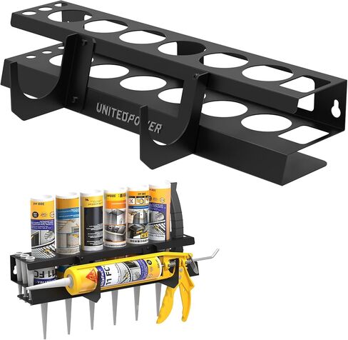 UNITEDPOWER حامل مسدس السد 6+1، حامل تخزين مسدس السد على الحائط، منظم أنبوب السد لورشة العمل، المتجر، المرآب in Kuwait