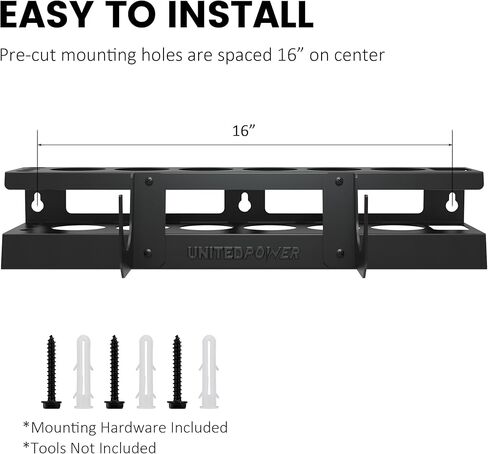 UNITEDPOWER حامل مسدس السد 6+1، حامل تخزين مسدس السد على الحائط، منظم أنبوب السد لورشة العمل، المتجر، المرآب in Kuwait