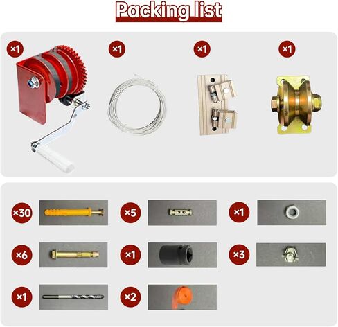 Heavy Duty Overhead Garage Storage Pulley Lift System, 300LBS Load Capacity, Ceiling Mounted Rack with Adjustable Height, for Bikes, Boxes and Bins, Home Garage Organization Not Include Racks in Saudi Arabia