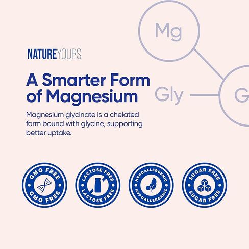 Magnesium Glycinate 120mg Capsules by NatureYours – High Absorption Formula – Supports Muscle & Bone Health – Non-GMO, Sugar-Free – 90 Veggie Capsules – (90-Day Supply) in Saudi Arabia