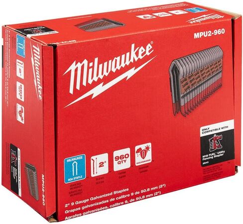 Milwaukee Electric - 2 INCH 9 Gauge Galvanized Staples in Saudi Arabia