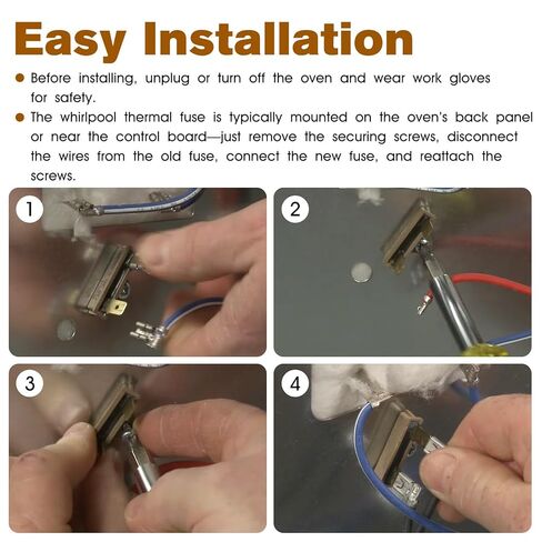 WP3196548 الصمامات الحرارية للفرن المتوافقة مع ويرلبول كينمور مايتاج كيتشن إيد أمانا روبر ماجيك شيف أجزاء استبدال ويرلبول الحراري فيوز 3196548 313214 3147620 504857 in Kuwait
