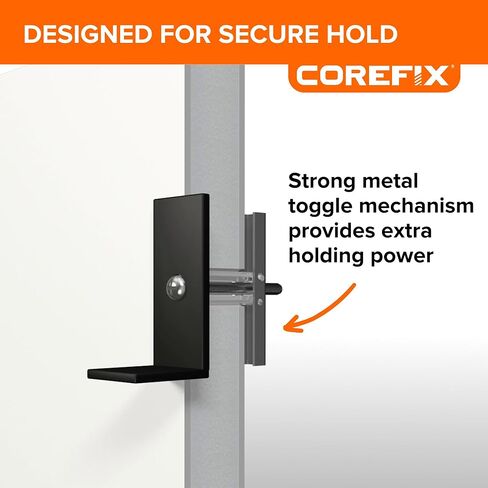 مرساة حائط بحزام Corefix مكونة من 8 قطع (M5x40mm)، مفتاح عالمي معدني شديد التحمل للجدران الجافة أو الطوب المجوف أو الكتلة. تثبيت آمن، سهل التركيب وقابل للتعديل حتى عمق 1.2 سم. in Kuwait