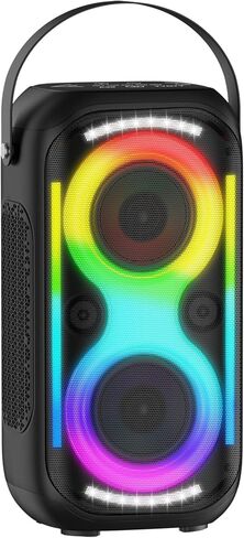 Bluetooth Speaker 160W Loud Wireless Boombox Portable Big Powerful Deep Bass Sound TWS Large Outdoor Home Party Speakers with Subwoofer LED Lights in Kuwait