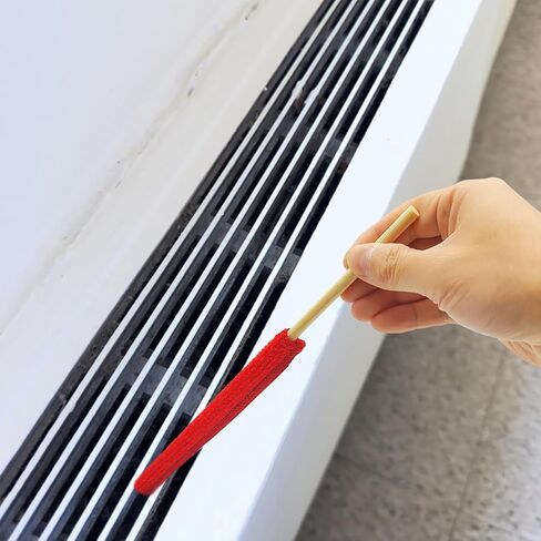 12 Pcs Microfiber Detail Duster Sticks, Mini Duster Crevice Cleaning Tool Car Air Vent Cleaner Fan Cleaning Brush for Cleaning Home Car Window Blind, Gap Dust Cleaner, Multicolors in Saudi Arabia