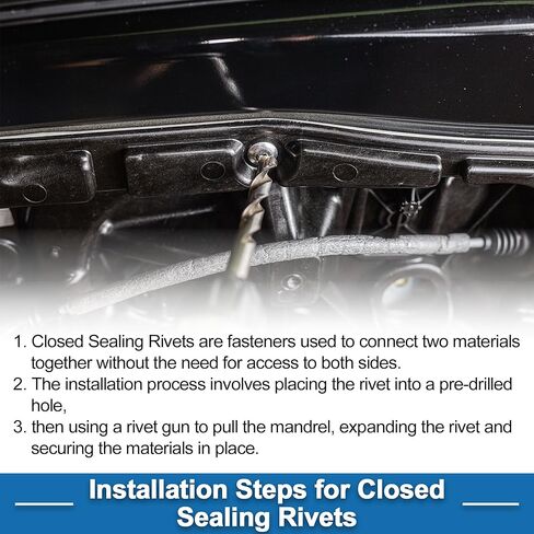 رأس غاطس مسامير إغلاق مغلقة 3.2 مم قطر القبضة 6 مم طول القبضة 6 مم قطر الشفة مجموعة أدوات إصلاح مجموعة متنوعة من الحديد الفضي 50 قطعة in Kuwait