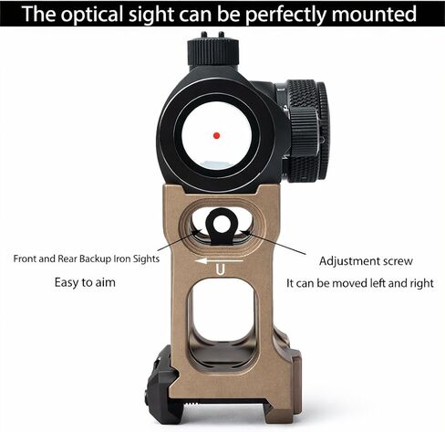 Gotical Micro Red Dot Riser Mount Picatinny Riser Mounts for T1 T2 H1 H2 Optic Sight Accepts All Micro Footprint Optics in Saudi Arabia