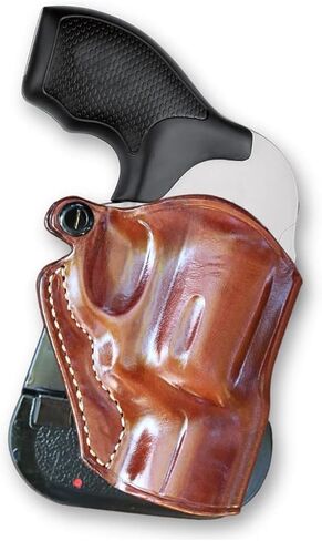 Premium Leather OWB Paddle Revolver Holster with Open Top Fits, Smith & Wesson J-Frame 2" Barrel, 442/642 (Please Choose Your Hand Draw) Brown Color #1056# in Saudi Arabia