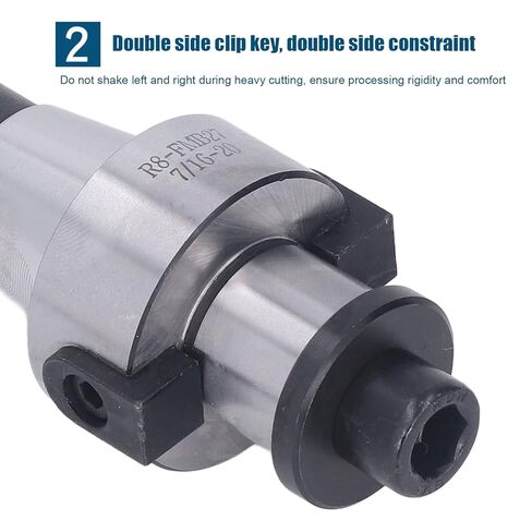 R8 Shank Shell Mill Arbor Adapter Holder, Molybdenum Steel Material, Strong Hardness, High Wear, Stable and Sturdy for Milling Machines in Kuwait