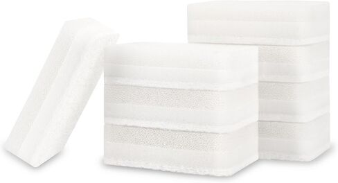 S&T INC. Dish Sponge, 10 Pack for Sponges Kitchen Refill, Multipurpose Cleaning and Dish Scrubber for Kitchen and Home, 4.3 Inches x 2.8 Inches x 1 Inch, Black in Saudi Arabia