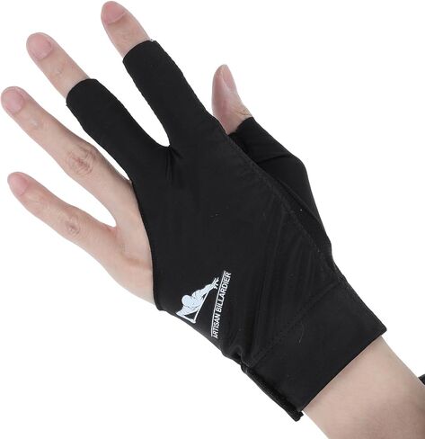 Billiard Pool Gloves for Left Hand 3 Finger, Anti-Slip and Sweat-Proof Pool Glove Left Hand, Durable Double Stitching, Adjustable Popular Snooker Cue Sport Glove, One Sizes for Men & Women in Saudi Arabia
