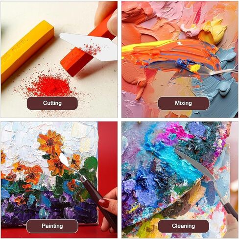 EEEKit 15 PCS Palette Knife Set, Stainless Steel Spatula Palette Knives with Plastic Scrapers, Pallet Knife for Oil Canva Acrylic Painting in Saudi Arabia
