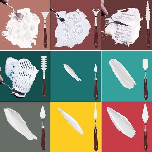 EEEKit 15 PCS Palette Knife Set, Stainless Steel Spatula Palette Knives with Plastic Scrapers, Pallet Knife for Oil Canva Acrylic Painting in Saudi Arabia