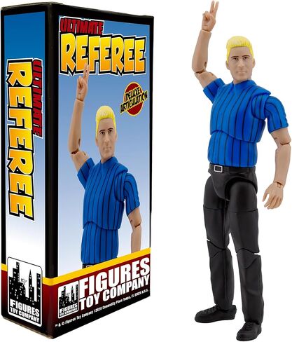 Ultimate Dark Blue Referee with Deluxe Articulation for Wrestling Figures in Saudi Arabia