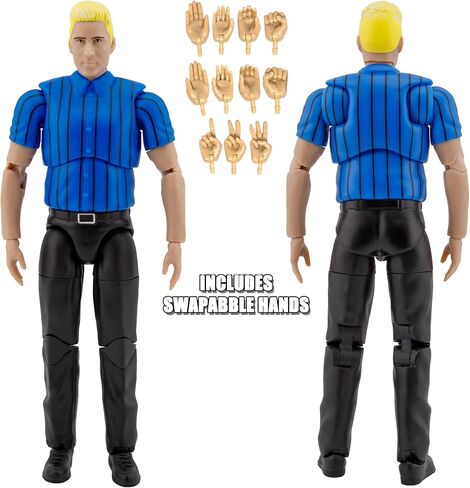 Ultimate Dark Blue Referee with Deluxe Articulation for Wrestling Figures in Saudi Arabia