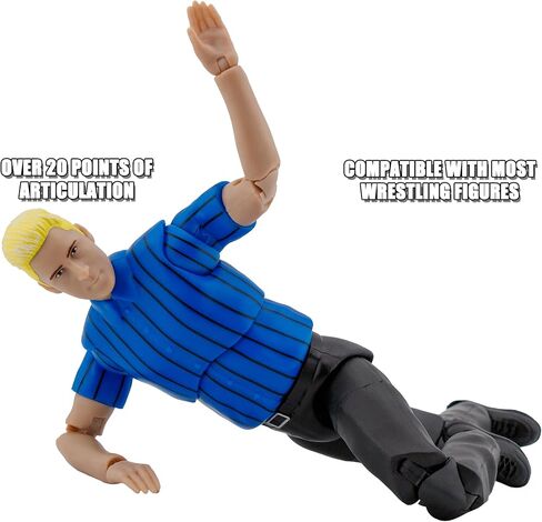 Ultimate Dark Blue Referee with Deluxe Articulation for Wrestling Figures in Saudi Arabia