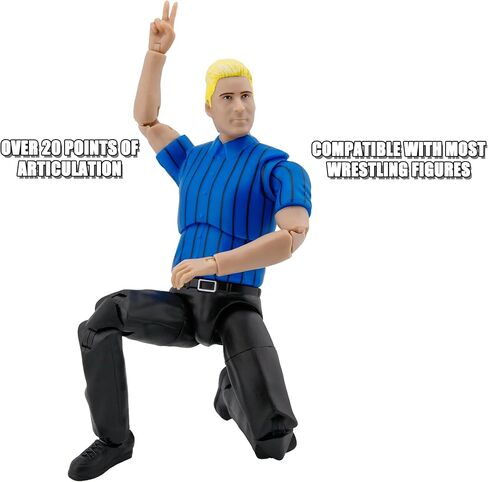 Ultimate Dark Blue Referee with Deluxe Articulation for Wrestling Figures in Saudi Arabia