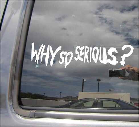 Why So Serious? - Quote Joker - Cars Trucks Moped Helmet Hard Hat Auto Automotive Craft Laptop Vinyl Decal Store Window Wall Sticker 10134 in Kuwait