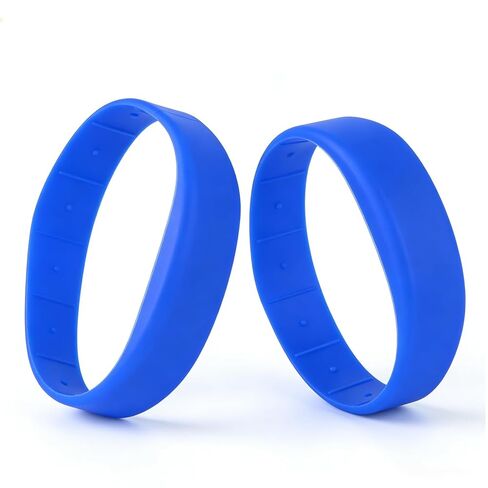 RFID Wristband, 13.56MHz Silicone Waterproof IC Bracelet for Access Control, Gym Membership, Water Parks,100,000+ Write Cycles(2PCS) in Saudi Arabia