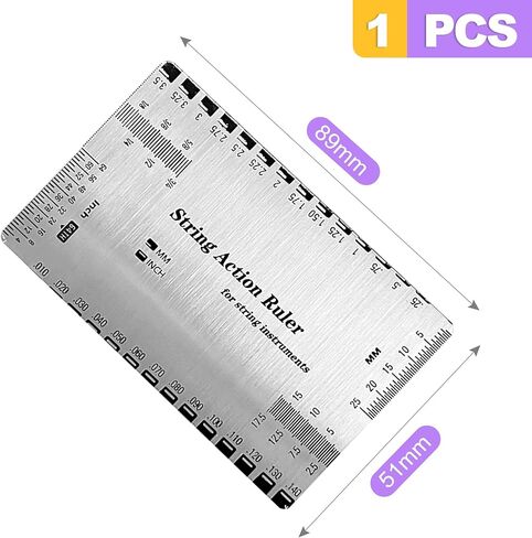 Guitar String Action Gauge - String Height Ruler, for Accurate Electric & Acoustic Guitar Setup, Bass Maintenance & Luthier Work in Kuwait