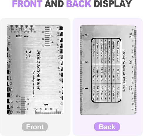 Guitar String Action Gauge - String Height Ruler, for Accurate Electric & Acoustic Guitar Setup, Bass Maintenance & Luthier Work in Kuwait