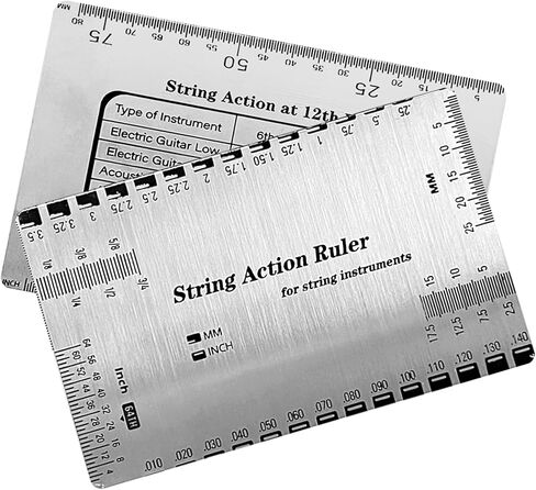 Guitar String Action Gauge - String Height Ruler, for Accurate Electric & Acoustic Guitar Setup, Bass Maintenance & Luthier Work in Kuwait