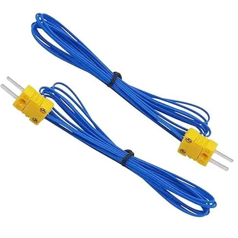 Welding Point Blue Wire K Type Mini Connector Thermocouple Wire Temperature Probe Sensor(A,3000mm) in Saudi Arabia
