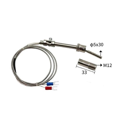 M12 Type K/E Compression Spring Shielded Wire Thermocouple for Controller Cable 1-5m 1Pcs(M12 E Type 2m) in Saudi Arabia