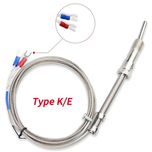 M12 Type K/E Compression Spring Shielded Wire Thermocouple for Controller Cable 1-5m 1Pcs(M12 E Type 2m) in Saudi Arabia