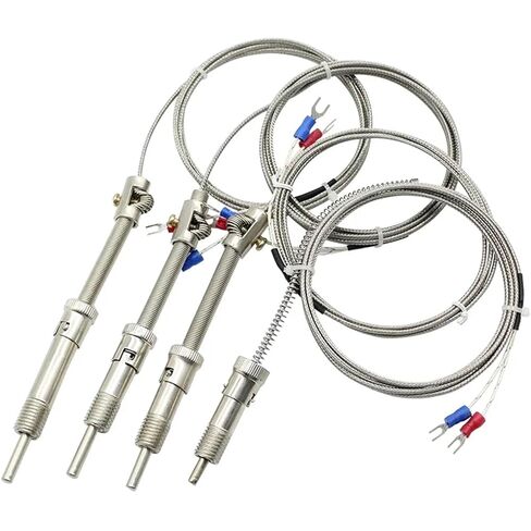 M12 Type K/E Compression Spring Shielded Wire Thermocouple for Controller Cable 1-5m 1Pcs(M12 E Type 2m) in Saudi Arabia